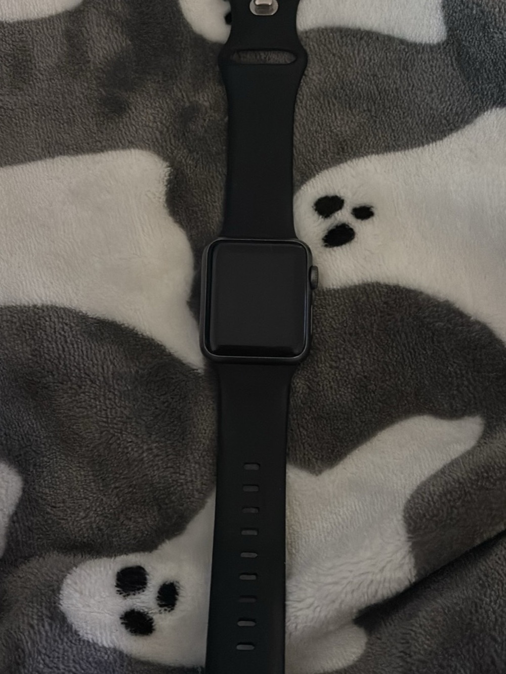 Apple Black Smartwatch with Black Sport Band